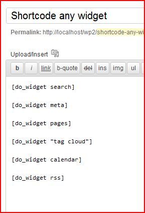 دستیار وردپرس - افزونه amr shortcode any widget
