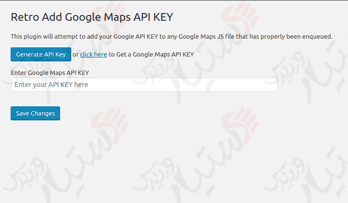 دستیار وردپرس - افزونه API KEY for Google Maps