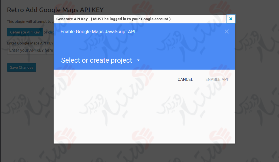 دستیار وردپرس - افزونه API KEY for Google Maps
