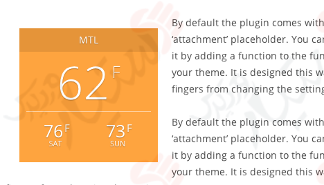دستیار وردپرس - افزونه Awesome Weather Widget