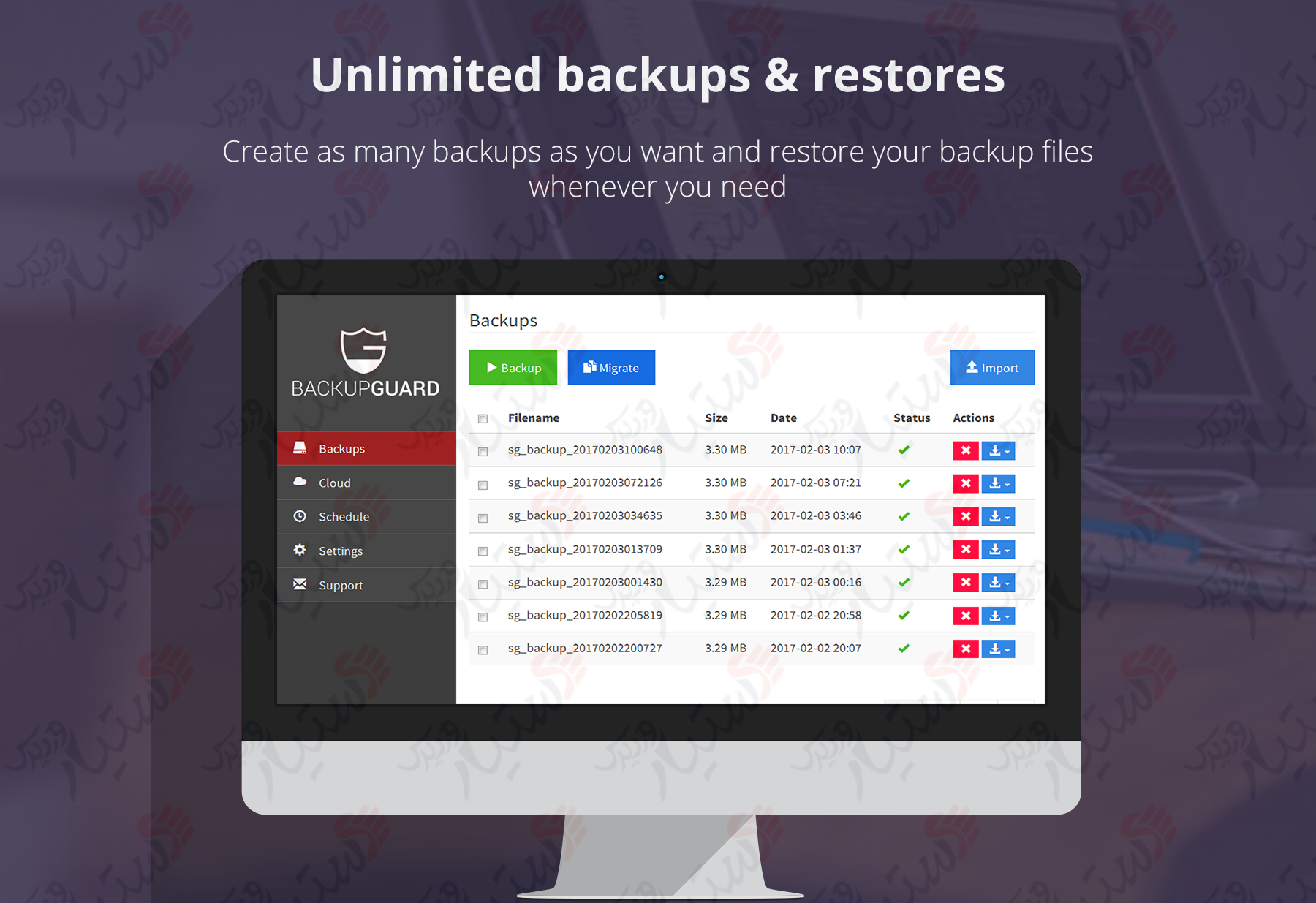 دستیار وردپرس - افزونه WordPress Backup and Migrate Plugin Backup Guard