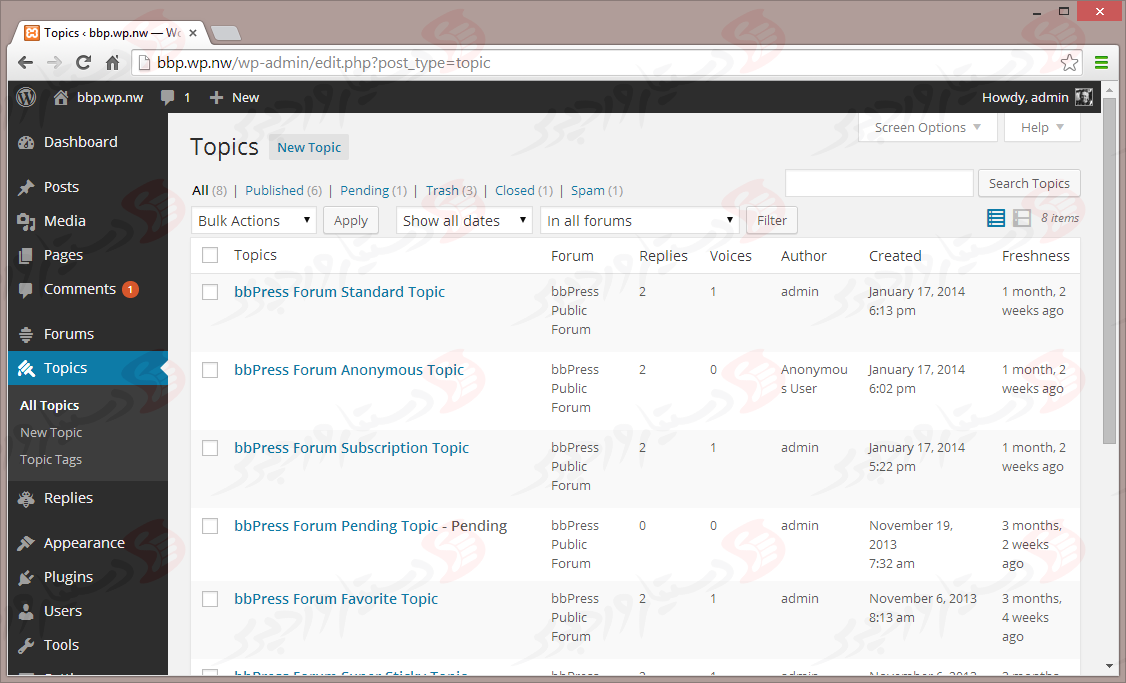 دستیار وردپرس - افزونه bbPress