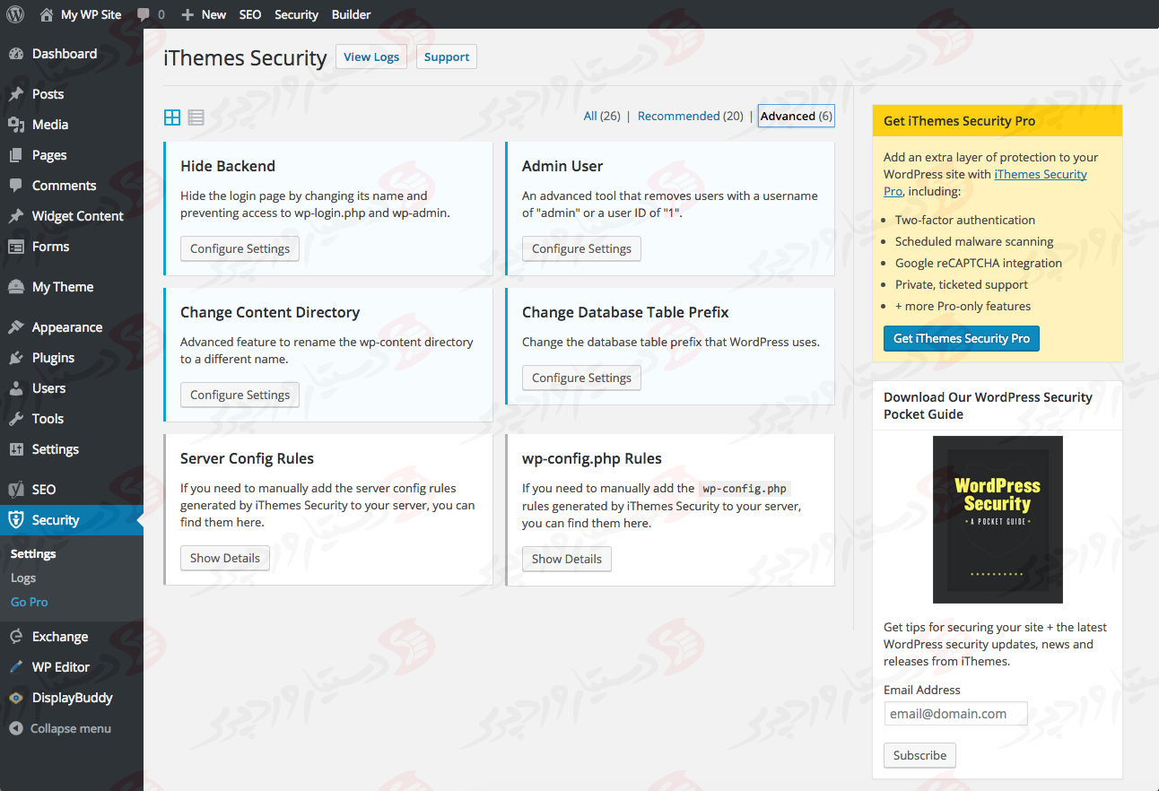 افزونه iThemes Security (formerly Better WP Security)