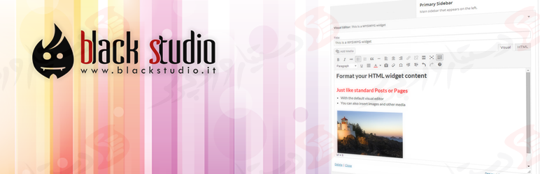 افزونه Black Studio TinyMCE Widget