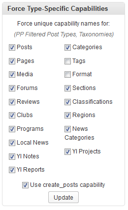 دستیار وردپرس - افزونه Capability Manager Enhanced