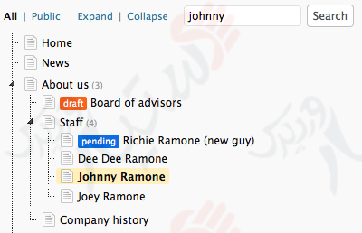 دستیار وردپرس - افزونه CMS Tree Page View