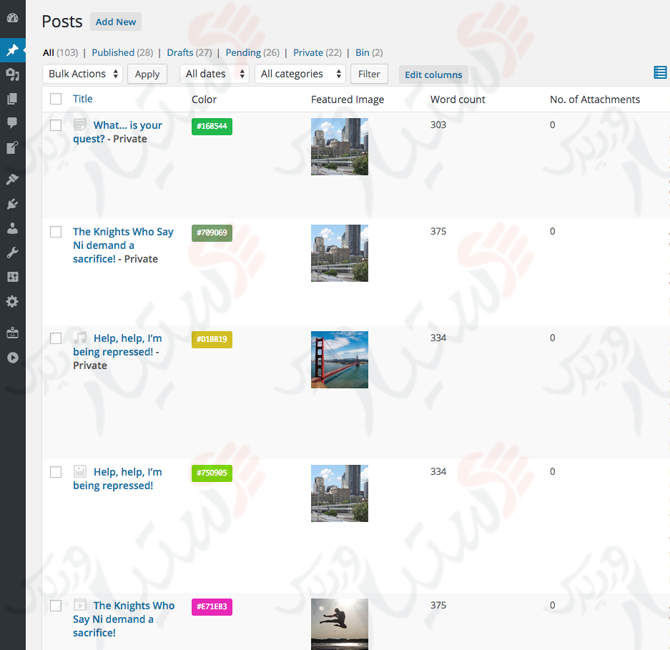 دستیار وردپرس - افزونه Admin Columns