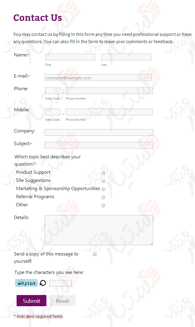 دستیار وردپرس - افزونه Contact Form Builder a plugin for creating contact and feedback forms