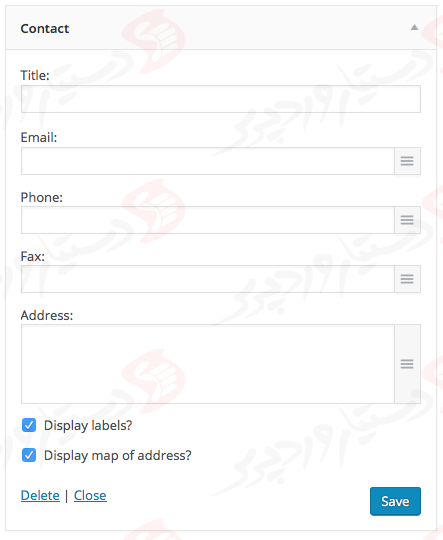 دستیار وردپرس - افزونه Contact Widgets