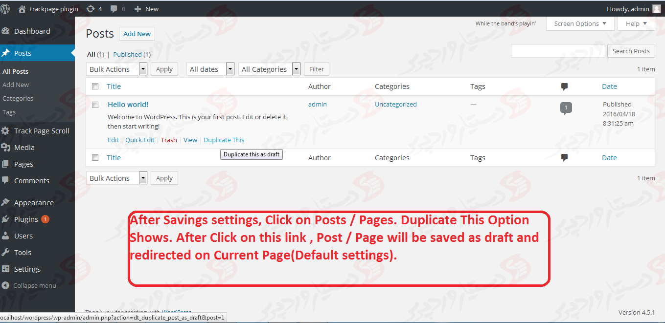 دستیار وردپرس - افزونه Duplicate Page