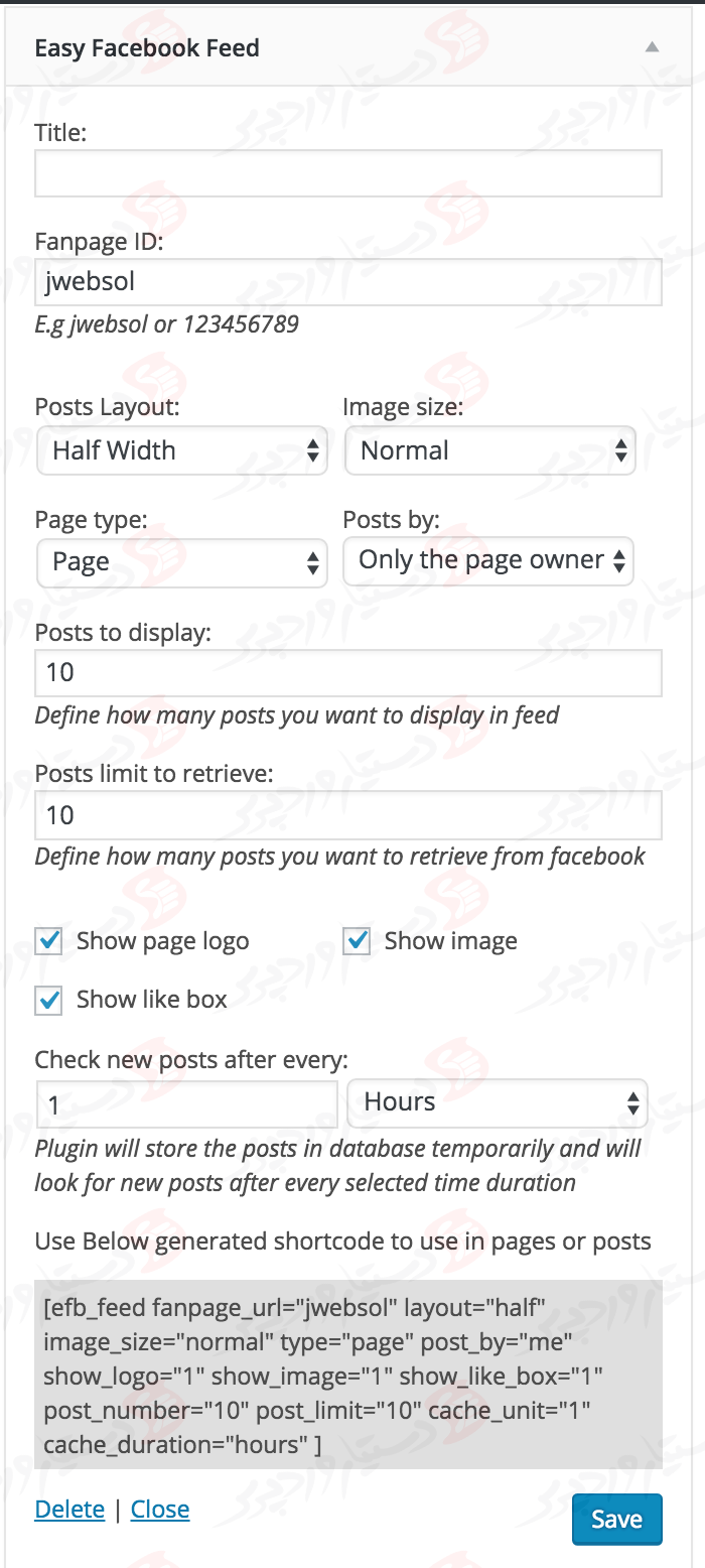 دستیار وردپرس - افزونه Easy Facebook Like Box (Facebook Page Plugin) Custom Facebook Feed Auto PopUp