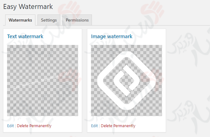 دستیار وردپرس - افزونه Easy Watermark