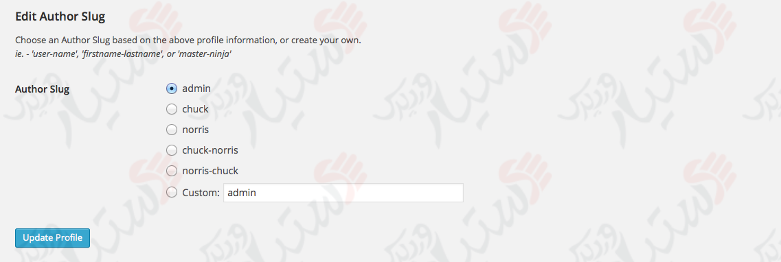 دستیار وردپرس - افزونه Edit Author Slug