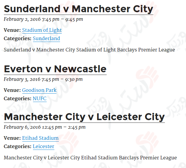 دستیار وردپرس - افزونه Event Organiser