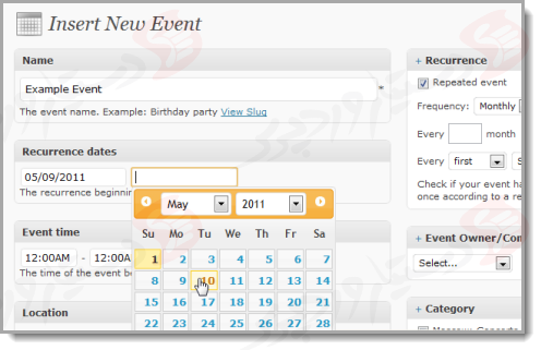 دستیار وردپرس - افزونه Events Manager
