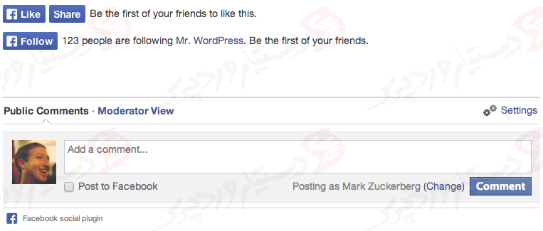 دستیار وردپرس - افزونه Facebook