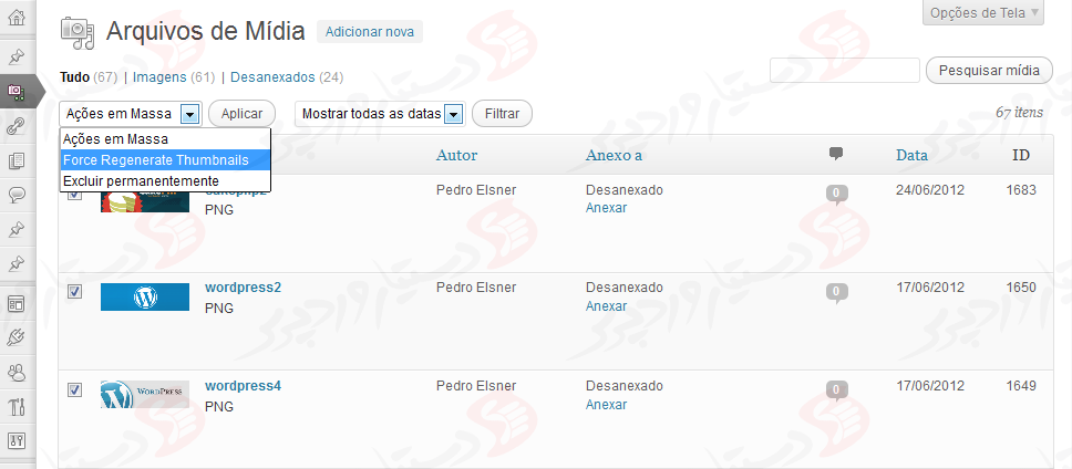 دستیار وردپرس - افزونه Force Regenerate Thumbnails