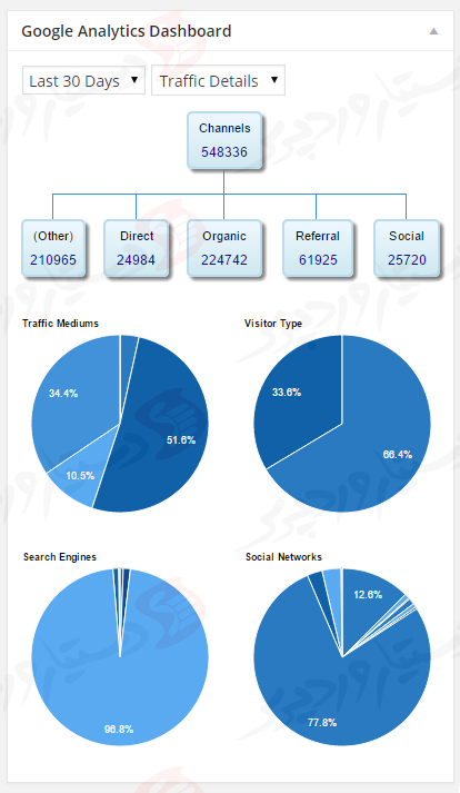 افزونه Google Analytics Dashboard for WP (GADWP)