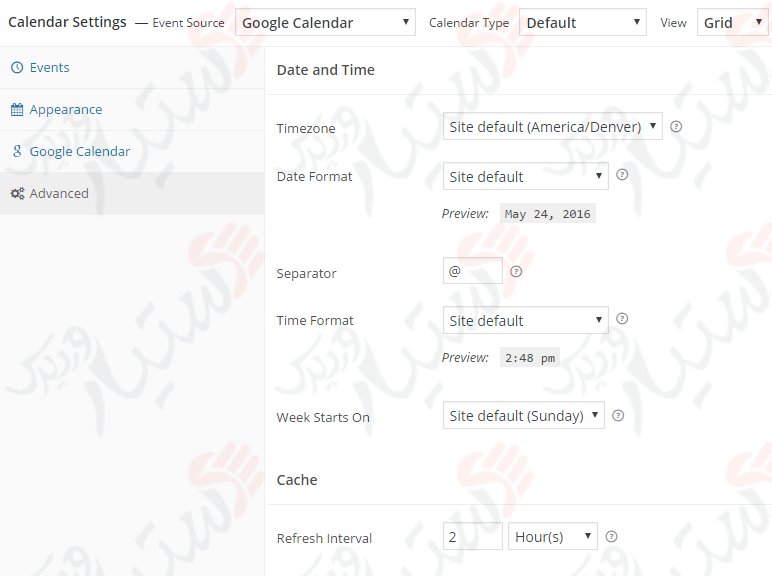 دستیار وردپرس - افزونه Simple Calendar Google Calendar Plugin