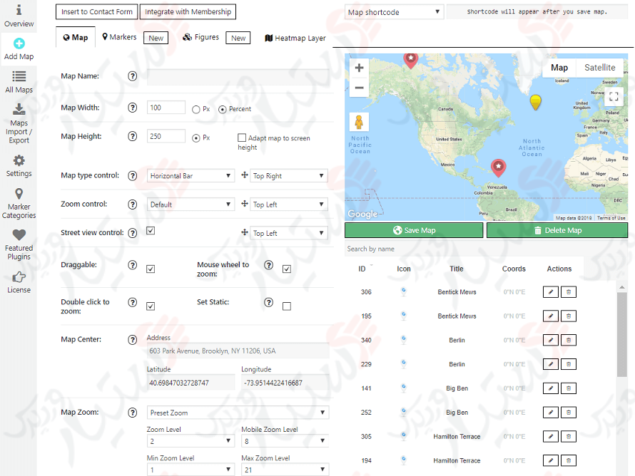 دستیار وردپرس - افزونه Google Maps Easy