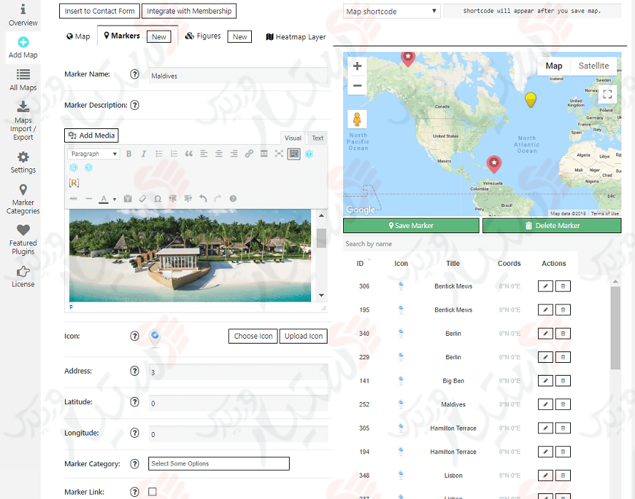 دستیار وردپرس - افزونه Google Maps Easy
