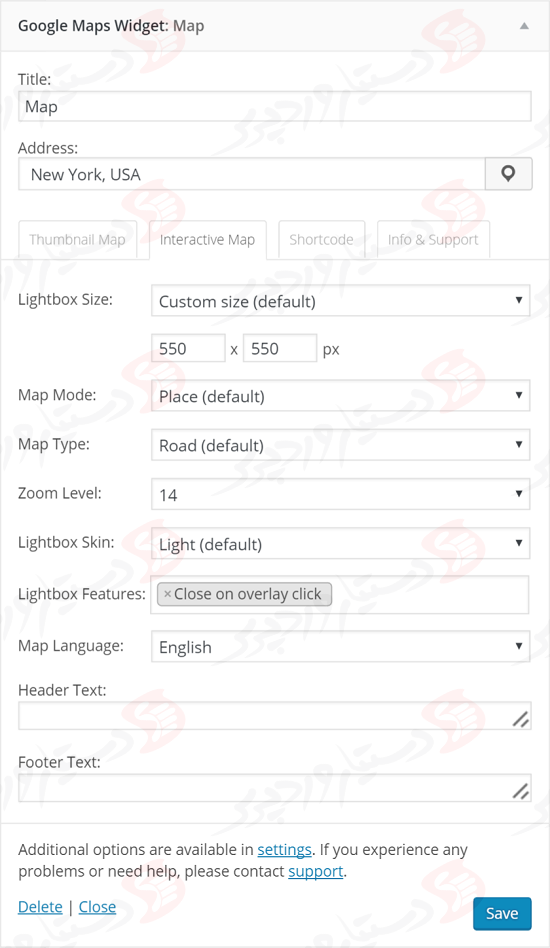 دستیار وردپرس - افزونه Google Maps Widget Ultimate Google Maps Plugin