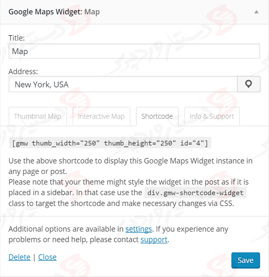 دستیار وردپرس - افزونه Google Maps Widget Ultimate Google Maps Plugin