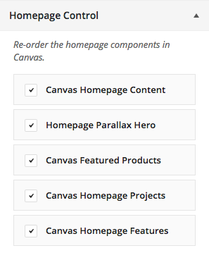 دستیار وردپرس - افزونه Homepage Control