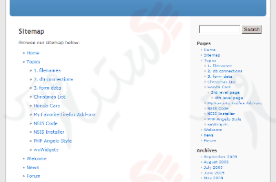 دستیار وردپرس - افزونه HTML Page Sitemap