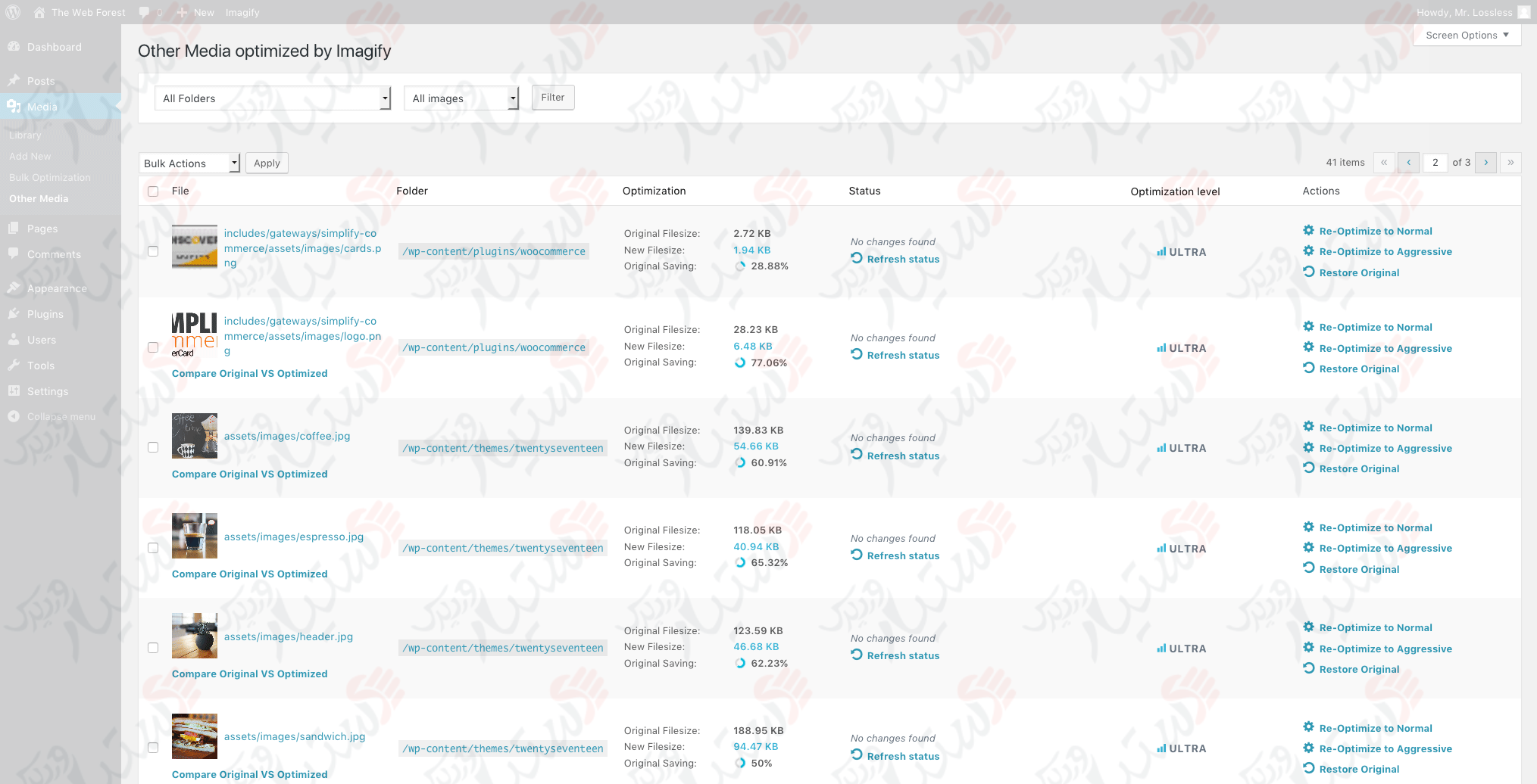 دستیار وردپرس - افزونه Imagify Image Optimizer
