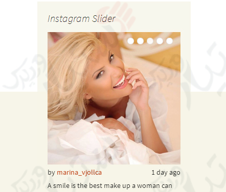 دستیار وردپرس - افزونه Instagram Slider Widget