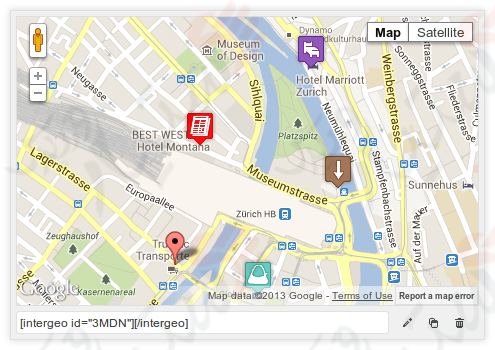 دستیار وردپرس - افزونه Google Maps Plugin by Intergeo