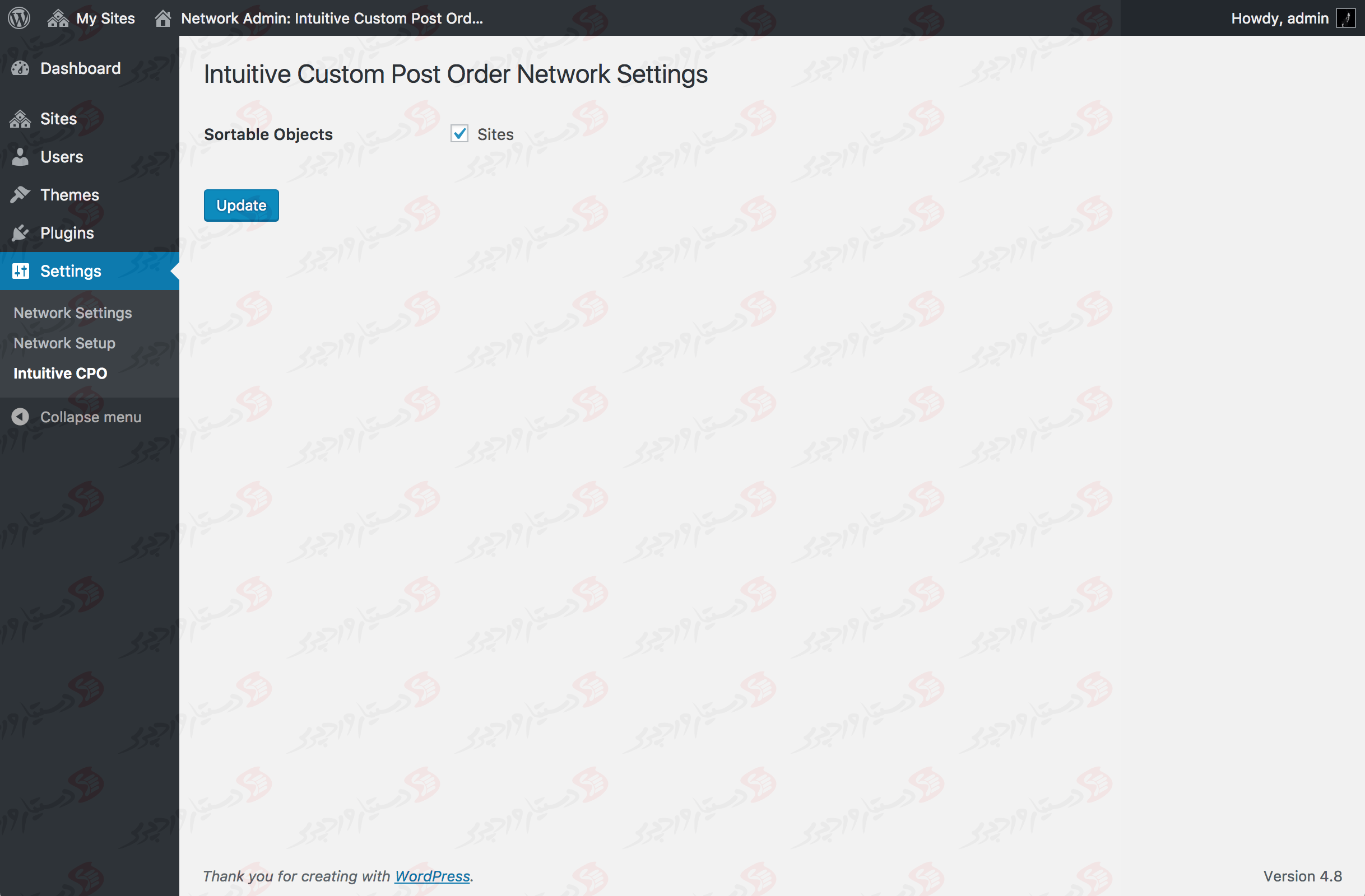 دستیار وردپرس - افزونه Intuitive Custom Post Order