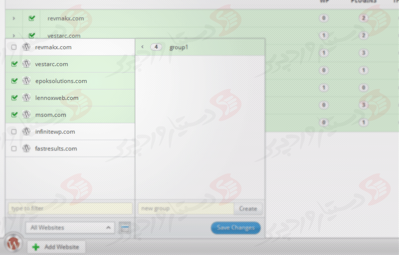 دستیار وردپرس - افزونه InfiniteWP Client