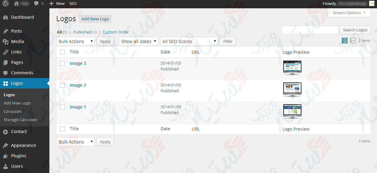 دستیار وردپرس - افزونه Logo Carousel