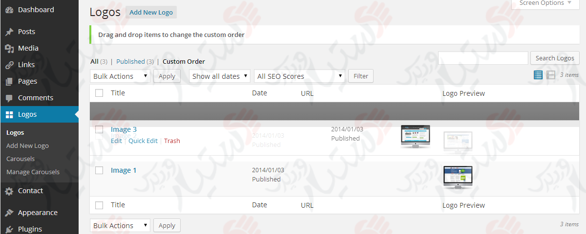 دستیار وردپرس - افزونه Logo Carousel