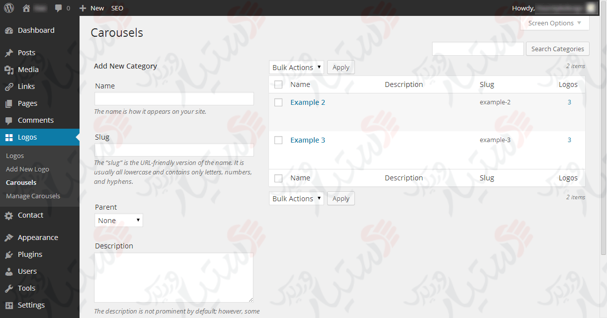 دستیار وردپرس - افزونه Logo Carousel