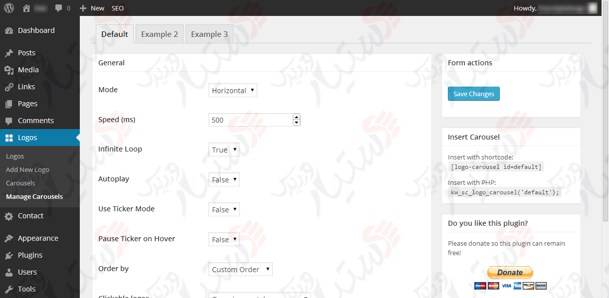 دستیار وردپرس - افزونه Logo Carousel