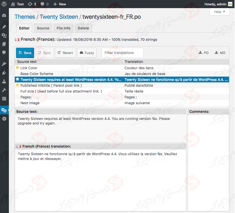 دستیار وردپرس - افزونه Loco Translate