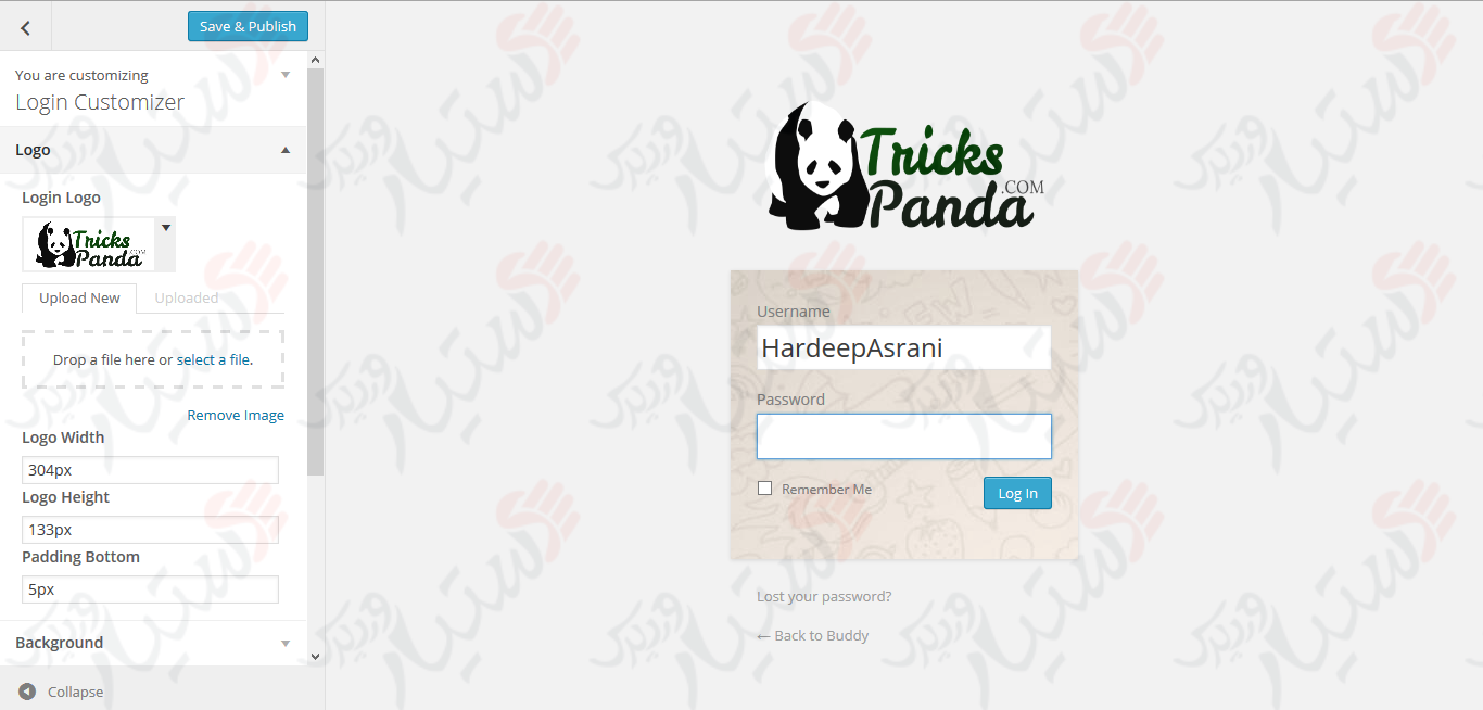 دستیار وردپرس - افزونه Custom Login Page Customizer