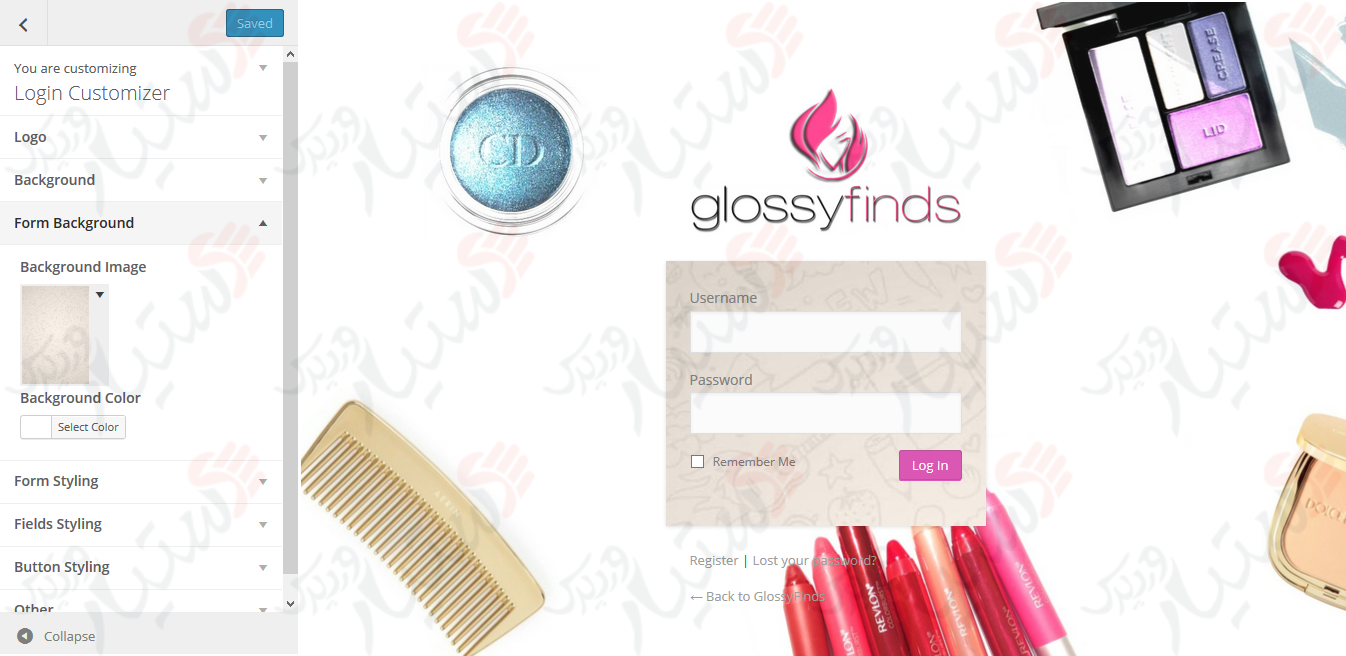 دستیار وردپرس - افزونه Custom Login Page Customizer
