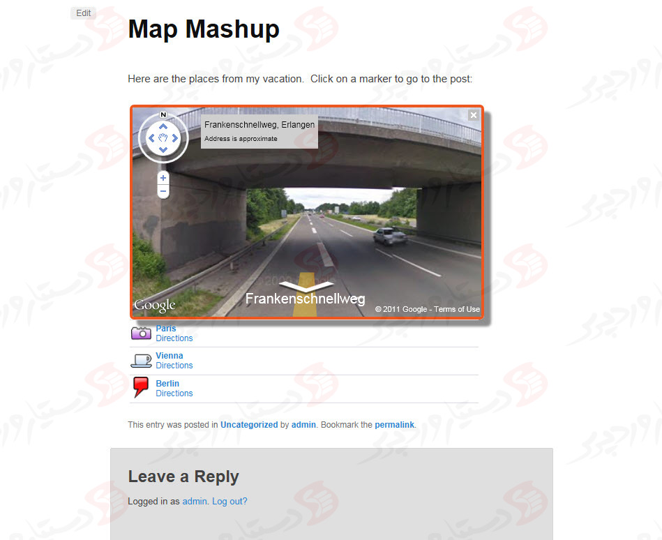دستیار وردپرس - افزونه MapPress Easy Google Maps
