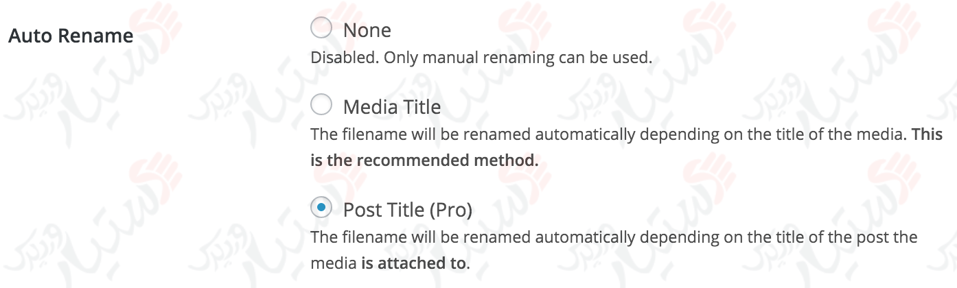 دستیار وردپرس - افزونه Media File Renamer (Auto Rename)