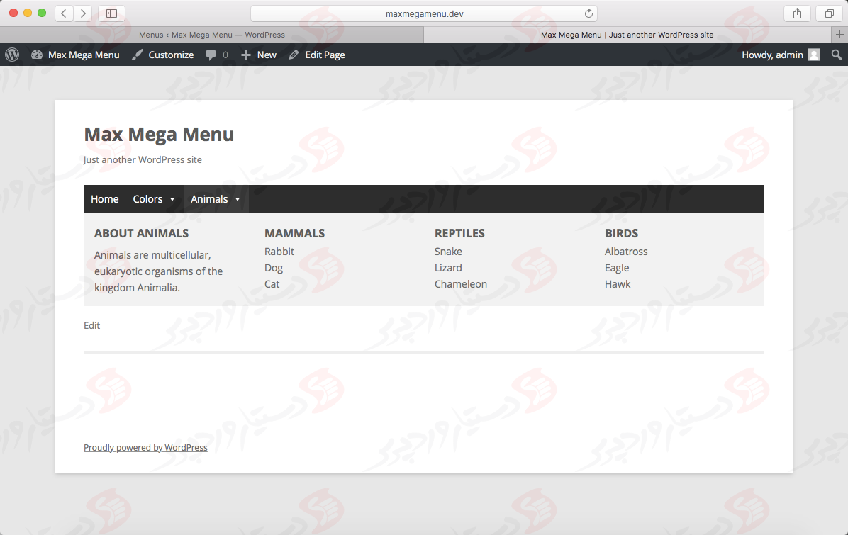 دستیار وردپرس - افزونه Max Mega Menu