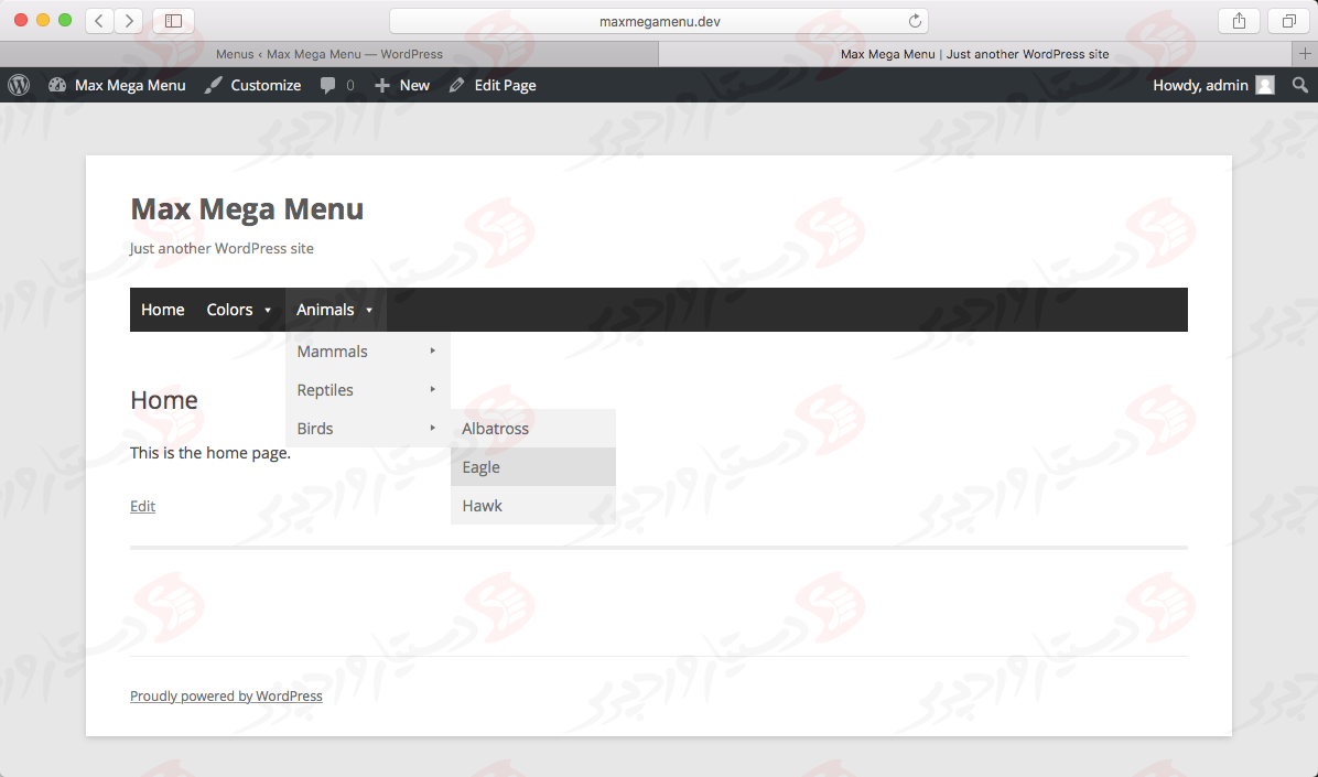 دستیار وردپرس - افزونه Max Mega Menu