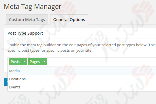 دستیار وردپرس - افزونه Meta Tag Manager