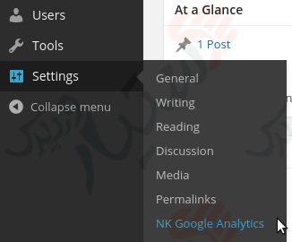 دستیار وردپرس - افزونه NK Google Analytics