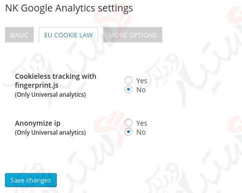 دستیار وردپرس - افزونه NK Google Analytics