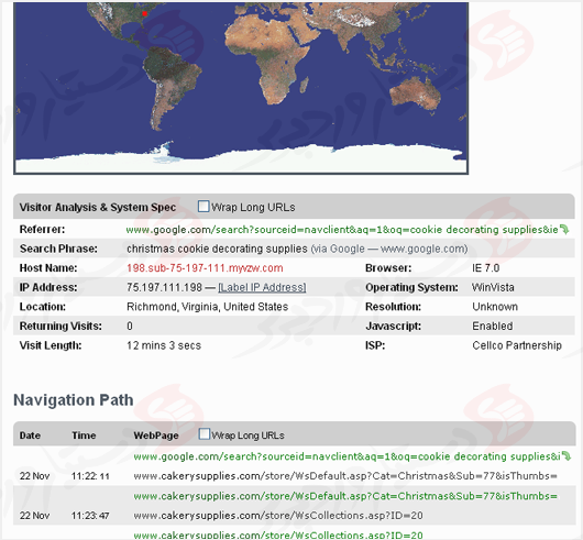 دستیار وردپرس - افزونه StatCounter Free Real Time Visitor Stats
