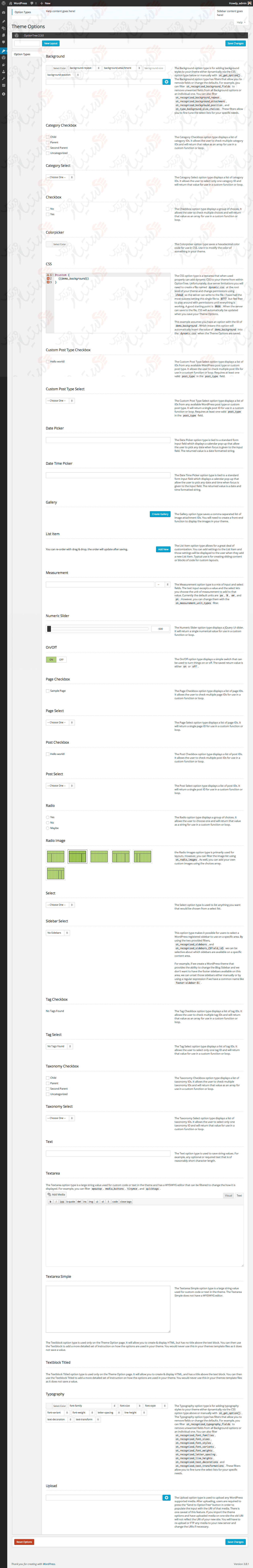 دستیار وردپرس - افزونه OptionTree
